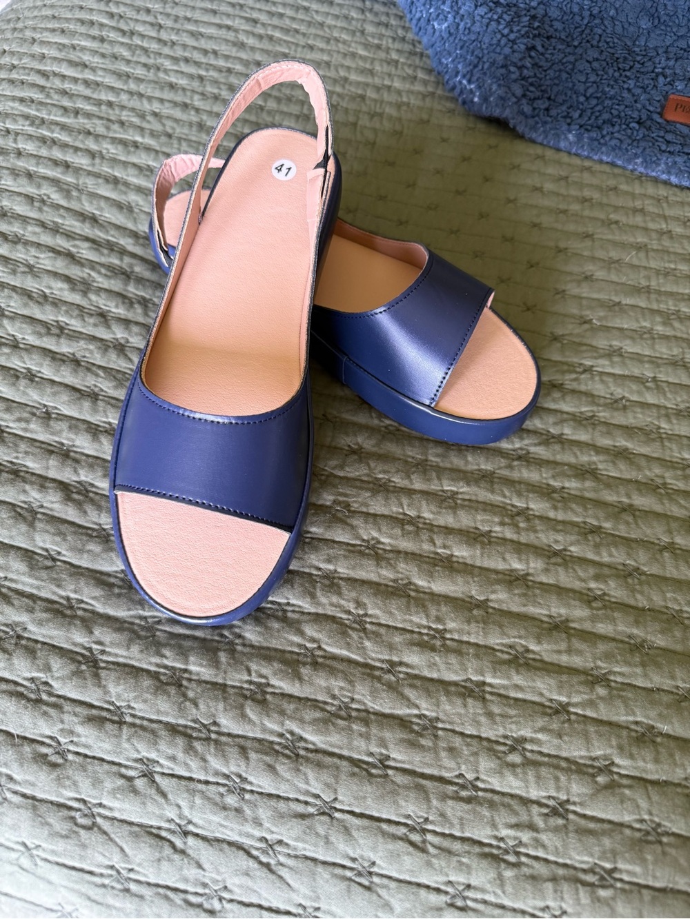 Women’s Clara & Monroe Slingback Sandals in Navy and/or Orange -Size EU41/US10